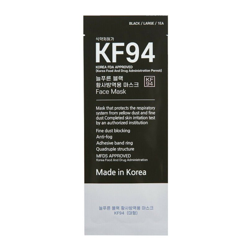 Korean FDA Certified KF94 Respirator Mask - A New York Times Top Pick (Adult L/M/S-Kids Size)